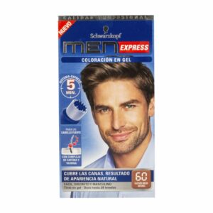 Tinte Para Cabello En Gel Sin Amoníaco N° 60 Castaño Medio Natural MEN EXPRESS 1 Kit