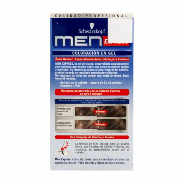 Tinte Para Cabello En Gel Sin Amoníaco N° 60 Castaño Medio Natural MEN EXPRESS 1 Kit - Imagen 3