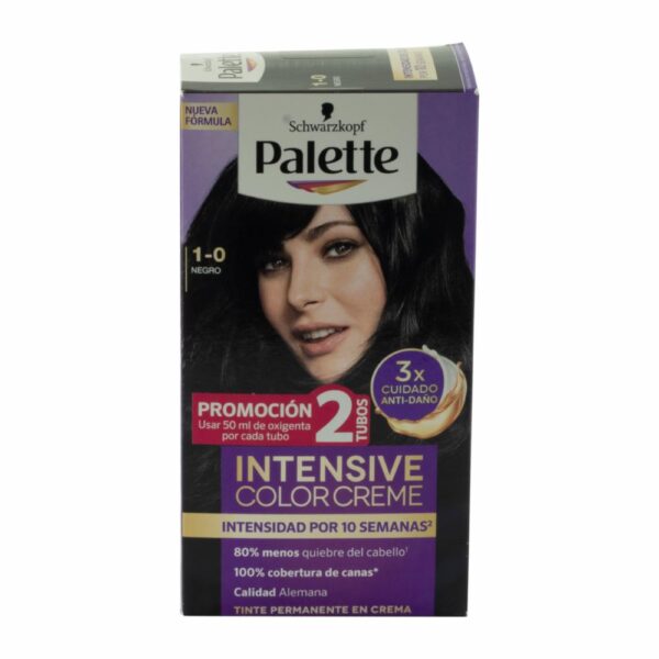 Tinte Capilar Doble Tubo Cc 1-0 Negro PALETTE 110 Ml