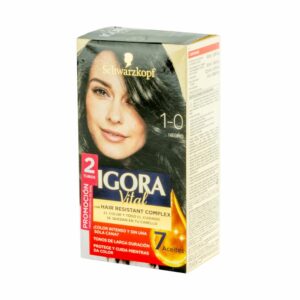 Tinte Capilar Doble Tubo Negro 1-0 IGORA VITAL Unidad