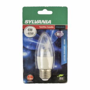 Foco De Vela 6W 65KClara SYLVANIA Unidad