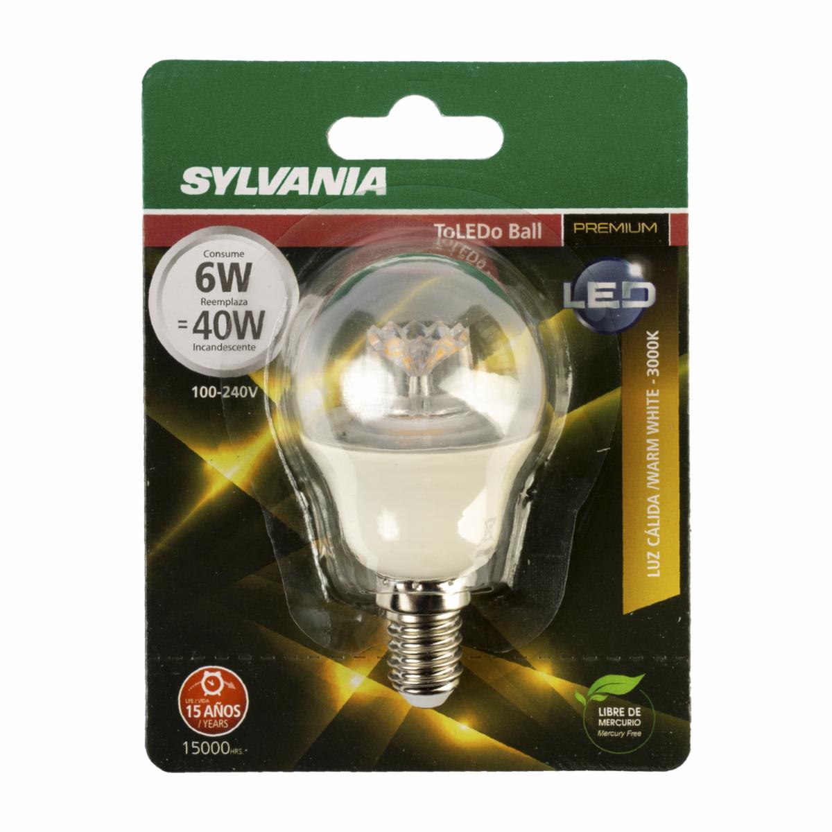 Foco De Globo 6W 27KClara SYLVANIA Unidad