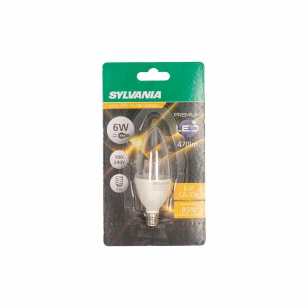 Foco Tipo Vela 6W E12 2700 K SYLVANIA Unidad