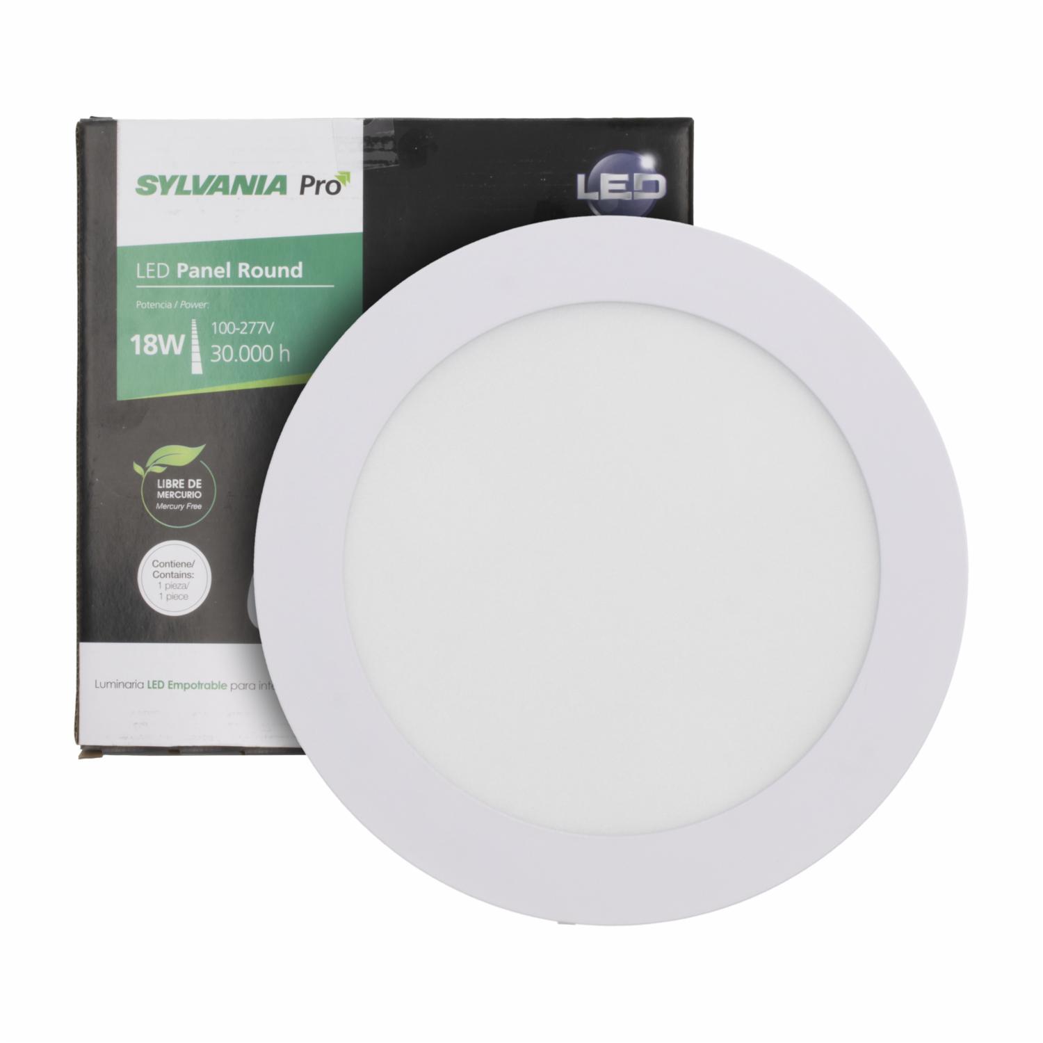 Panel De Luz Empotrable Redondo SYLVANIA 12 W Dia