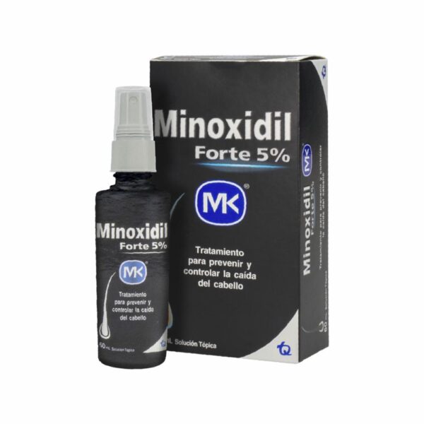 Minoxidil Loción Forte Tratamiento Anticaída Al 5% MK 60 Ml