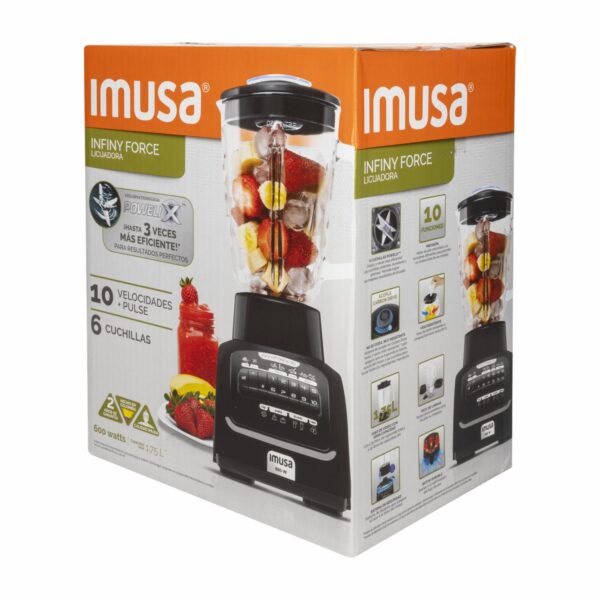 Licuadora 600 Watts InForce 5861031313 IMUSA 10 Velocidades - Imagen 4
