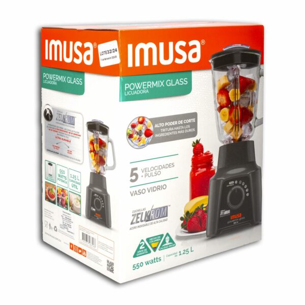 Licuadora 550 Watts Powermix 5861032005 IMUSA 5 Velocidades - Imagen 5