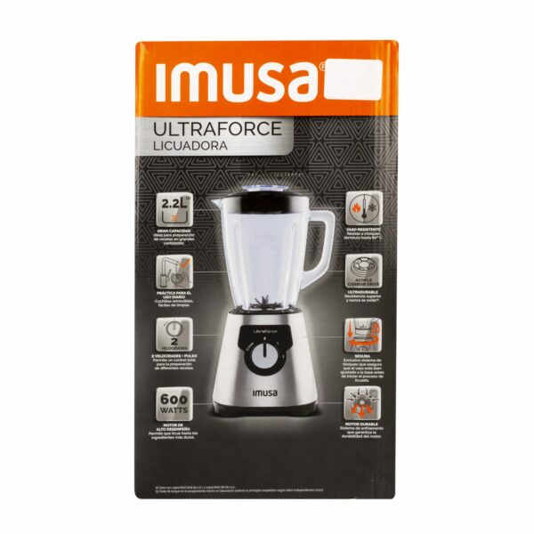 Licuadora 600 Watts Ultraforce 5861032249 IMUSA 2 Velocidades - Imagen 3
