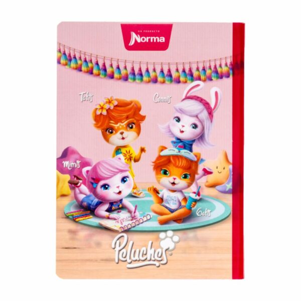 Cuaderno Junior Mediano Peluches 1 Materia Cuadros NORMA 100 Hojas - Imagen 2