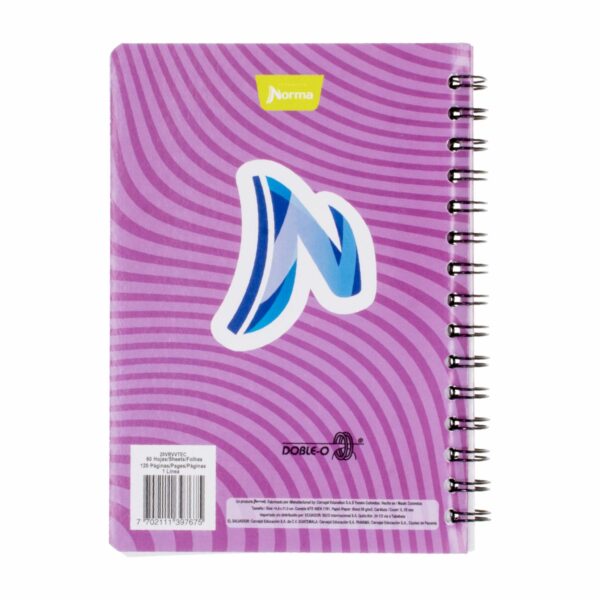 Cuaderno Junior Argollado 1 Línea NORMA 60 Hojas - Imagen 2