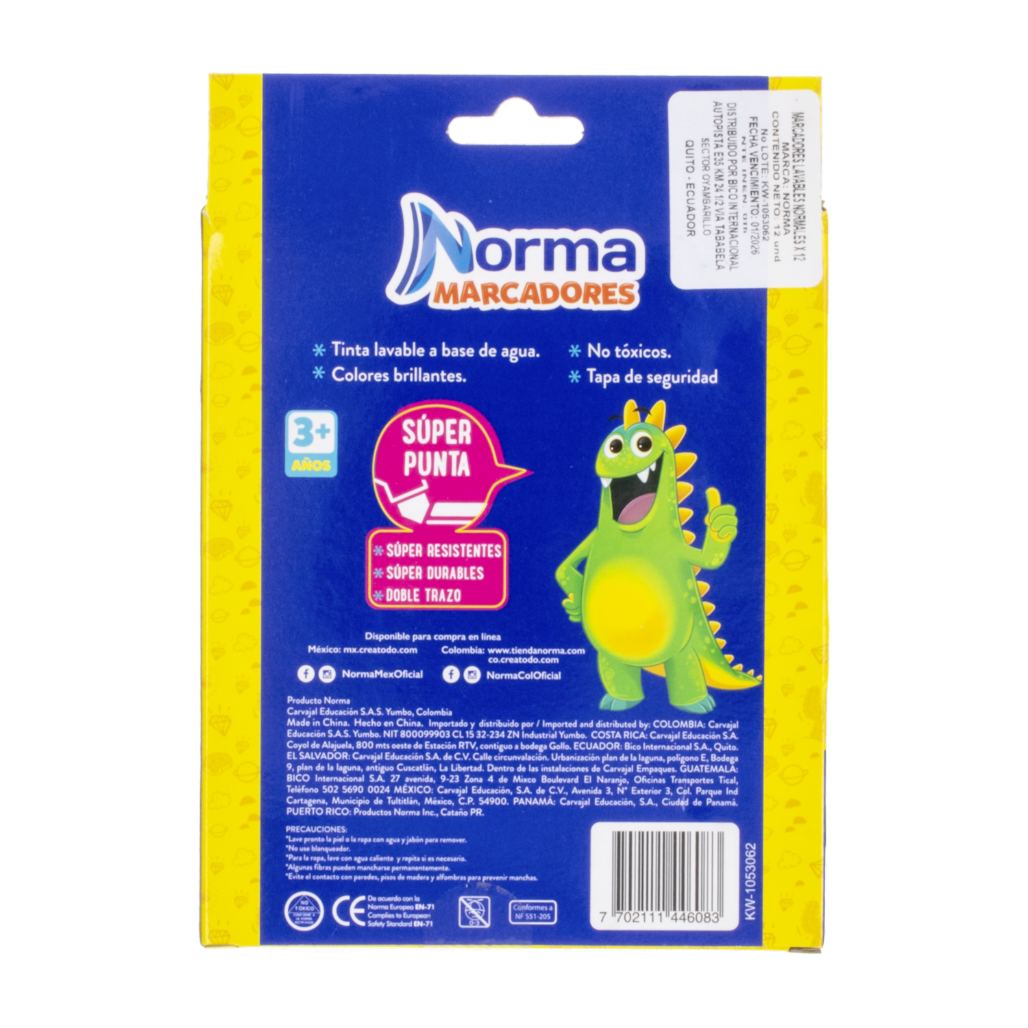 Marcador Lavable NORMA X 12 Uds