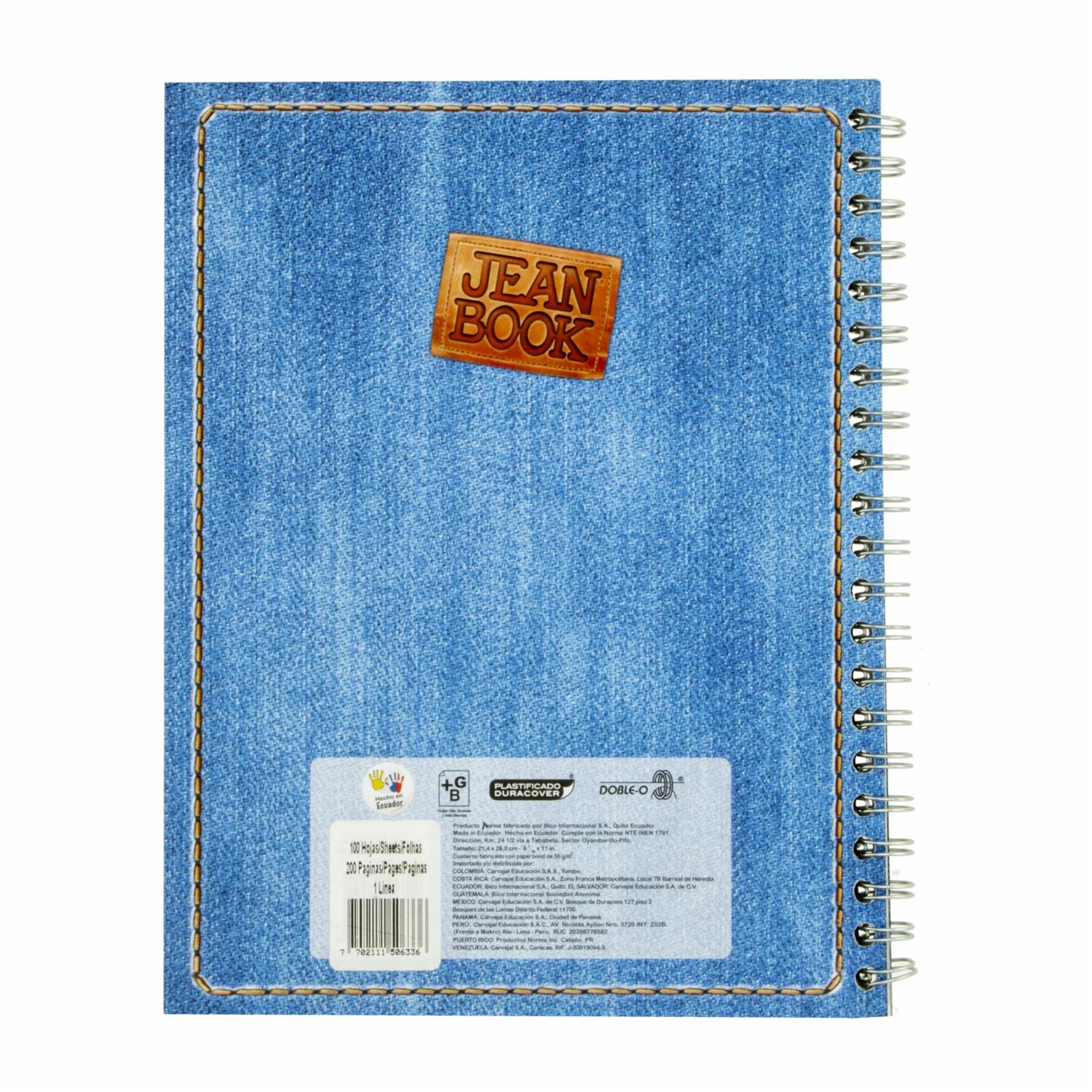 Cuaderno Espiral Teen De Líneas JEAN BOOK 100 Hojas - Imagen 2