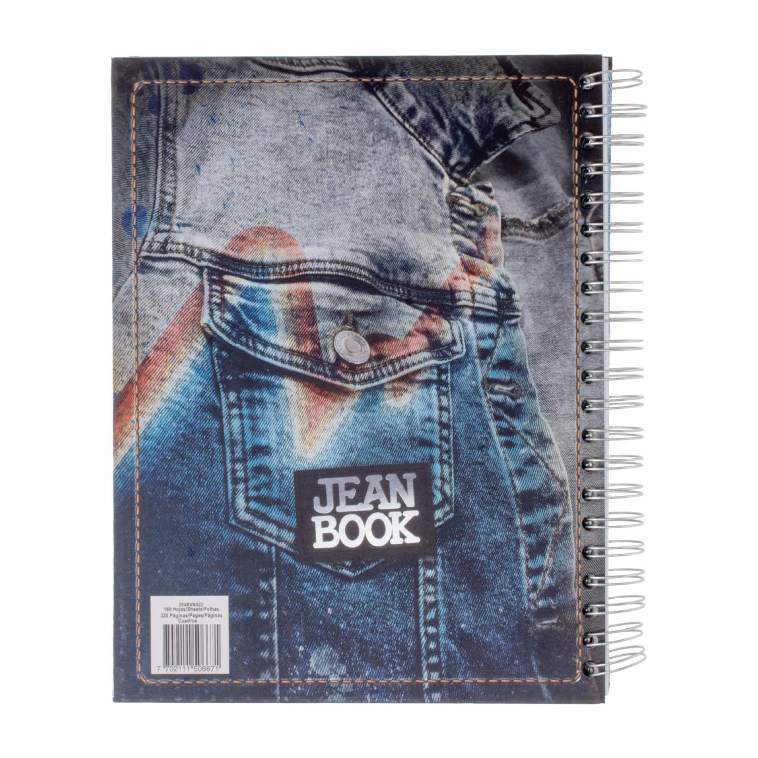 Cuaderno Universitario Doble O Jean Book A Cuadros JEAN BOOK 160 Hojas