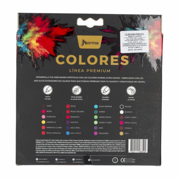 Lápices De Colores Premium NORMA X 24 Uds - Imagen 2