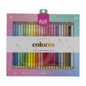 Lápices De Colores Punta Super Suave KIUT X 24 Uds