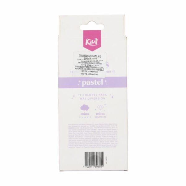 Lápices De Colores Pastel KIUT X 12 Uds - Imagen 2