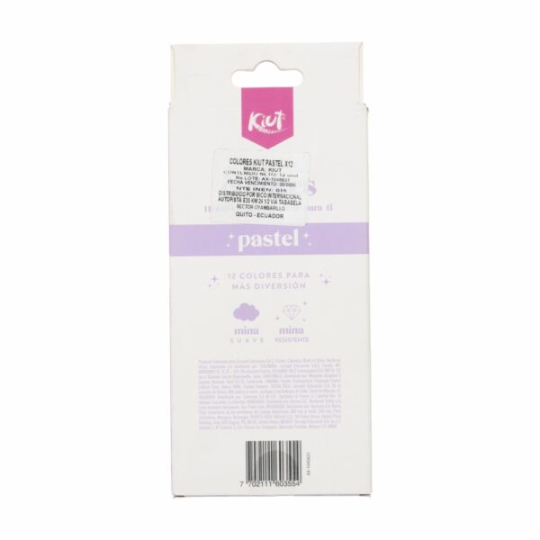 Lápices De Colores Pastel KIUT X 12 Uds - Imagen 2