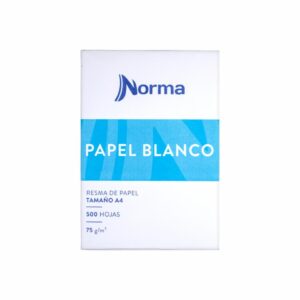 Resma De Papel Blanco 75G 500 Hojas NORMA A4