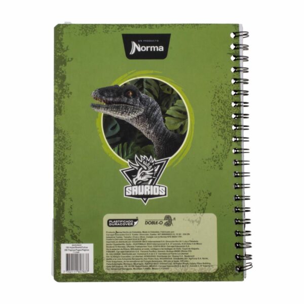 Cuaderno Universitario Saurios 105 1 Línea NORMA 100 Hojas - Imagen 2