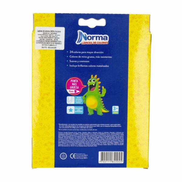 Lápices De Colores Triangulares Nueva Presentación NORMA X 24 Uds - Imagen 2