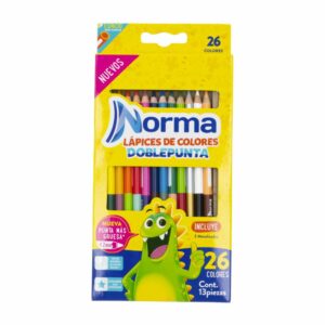 Lápices De Colores Doble Punta Nueva Presentación NORMA X 13 Uds