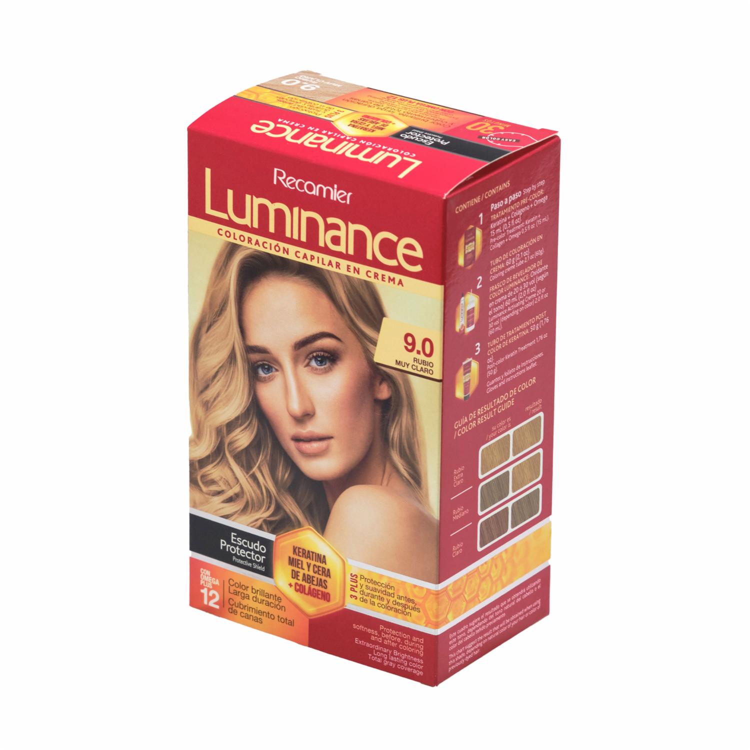 Tinte De Cabello Rubio Muy Claro Doble Tubo 9 LUMINANCE Kit 2 X 60 G
