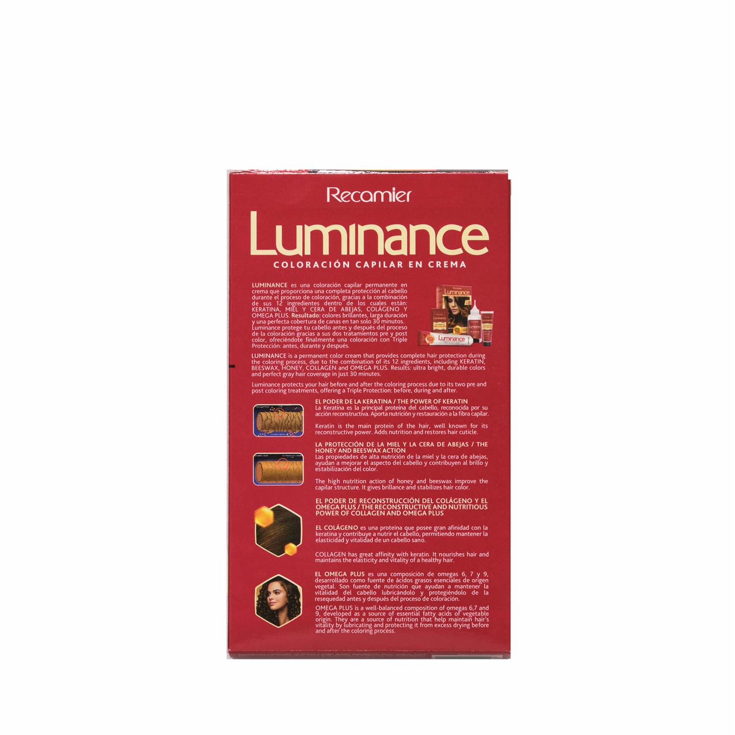 Tinte De Cabello Rubio Habano Oscuro Doble Tubo 6.35 LUMINANCE Kit 2 X 60 G
