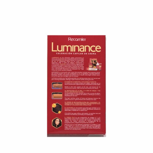 Tinte De Cabello Castaño Claro Doble Tubo 5 LUMINANCE Kit 2 X 60 G - Imagen 2