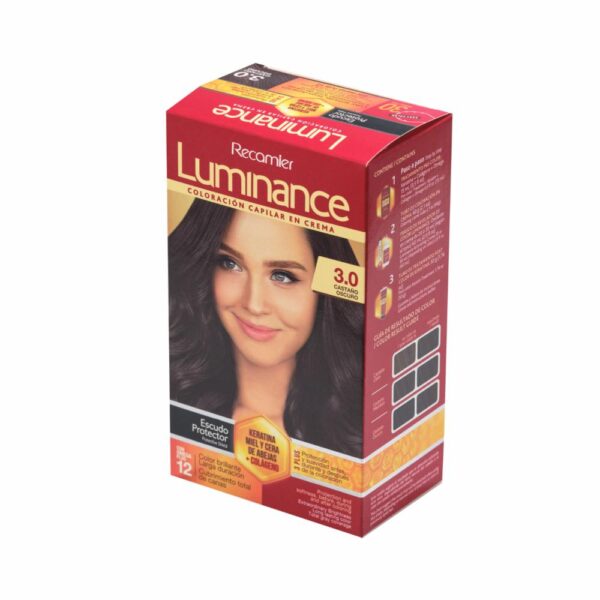 Tinte De Cabello Castaño Oscuro Doble Tubo 3 LUMINANCE Kit 2 X 60 G - Imagen 3