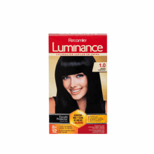 Tinte De Cabello Negro Luminoso Doble Tubo 1 LUMINANCE Kit 2 X 60 G
