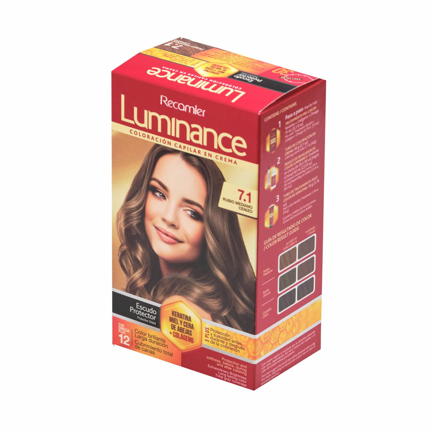 Tinte De Cabello Rubio Cenizo Profundo Doble Tubo 7.1 LUMINANCE Kit 2 X 60 G
