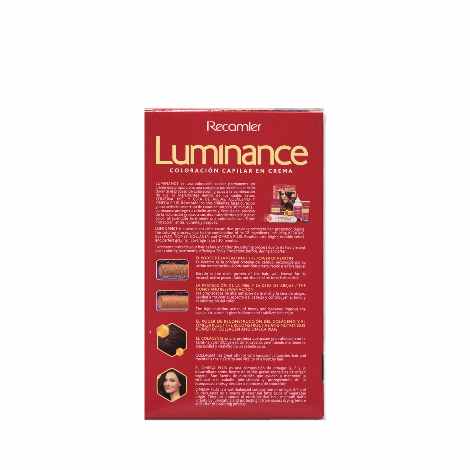 Tinte De Cabello Castaño Mediano Doble Tubo 4 LUMINANCE Kit 2 X 60 G - Imagen 2