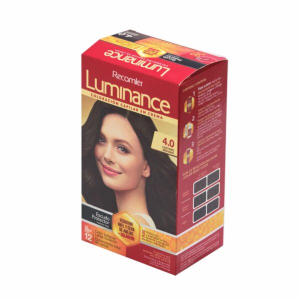 Tinte De Cabello Castaño Mediano Doble Tubo 4 LUMINANCE Kit 2 X 60 G - Imagen 3