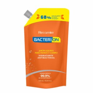 Jabón Líquido Para Manos Y Cuerpo Hidratante Antibacterial BACTERION 500 Ml