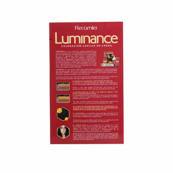 Tinte De Cabello Negro Azul Doble Tubo 1.1 LUMINANCE Kit 2 X 60 G - Imagen 2