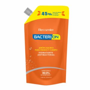 Jabón Líquido Para Manos Y Cuerpo Hidratante Antibacterial BACTERION 1000 Ml