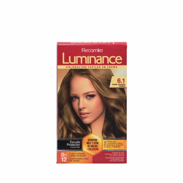 Tinte De Cabello Rubio Oscuro Cenizo Doble Tubo 6.1 LUMINANCE Kit 2 X 60 G