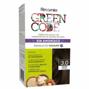 Tinte De Cabello Castaño Oscuro Natural 3.0 Sin Amoníaco GREEN CODE Kit 50 G