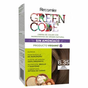 Tinte De Cabello Rubio Oscuro Chocolate 6.35 Sin Amoníaco GREEN CODE Kit 50 G