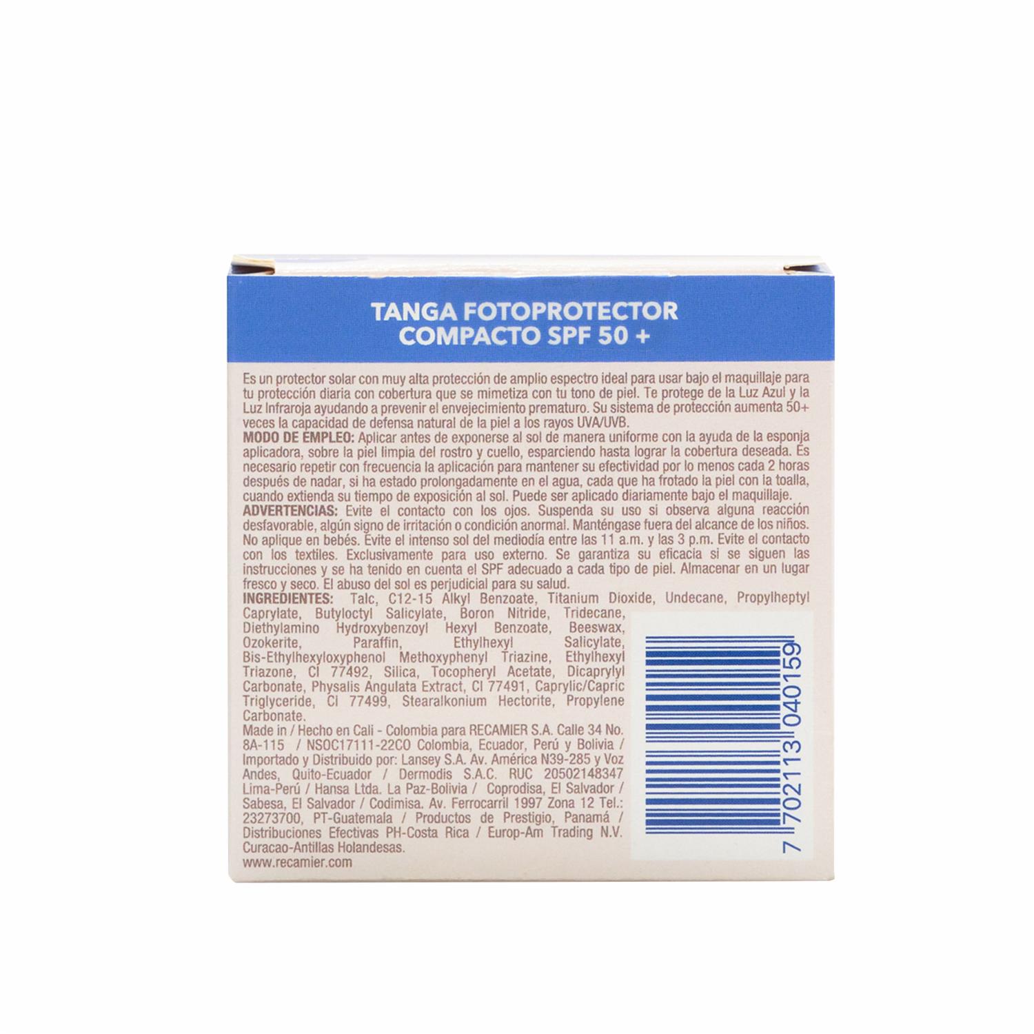 Protector Solar Compac Beige SPF 50 TANGA 11 G