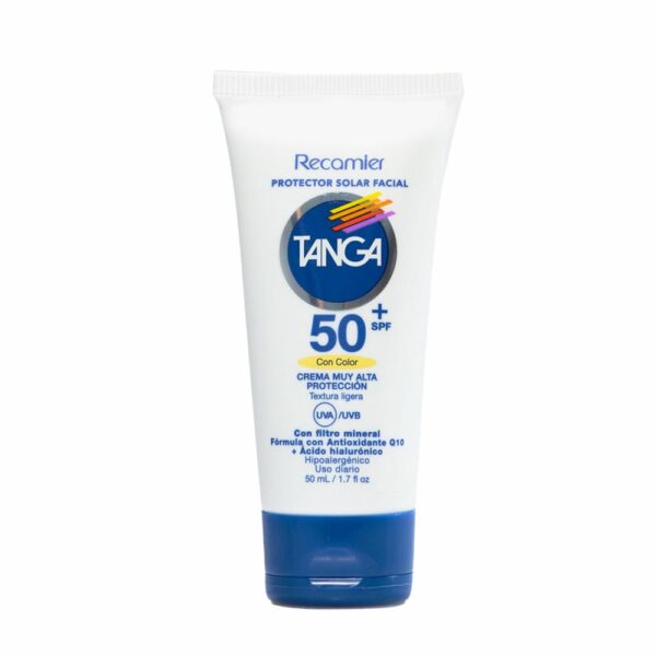 Protector Solar Facial Con Color SPF 50+ TANGA 5o Ml