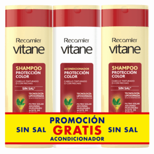 Shampoo Para Cabello Color Safe X2 Gratis Acondicionador VITANE 3 x 400 Ml