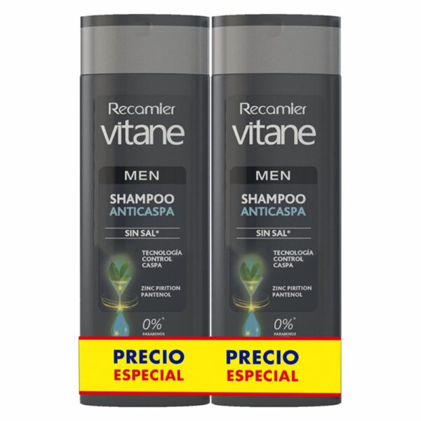 Shampoo Capilar Men Anticaspa Sin Sal VITANE 2 X 400 Ml