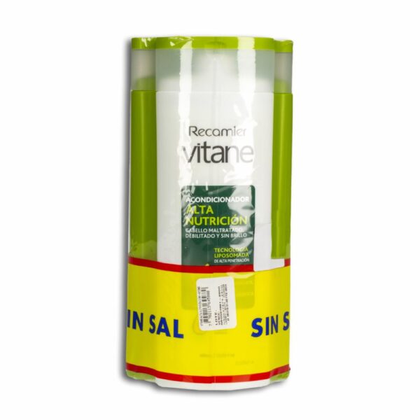 Shampoo De Cabello Alta Nutrición + Acondicionador VITANE 1200 Ml - Imagen 2