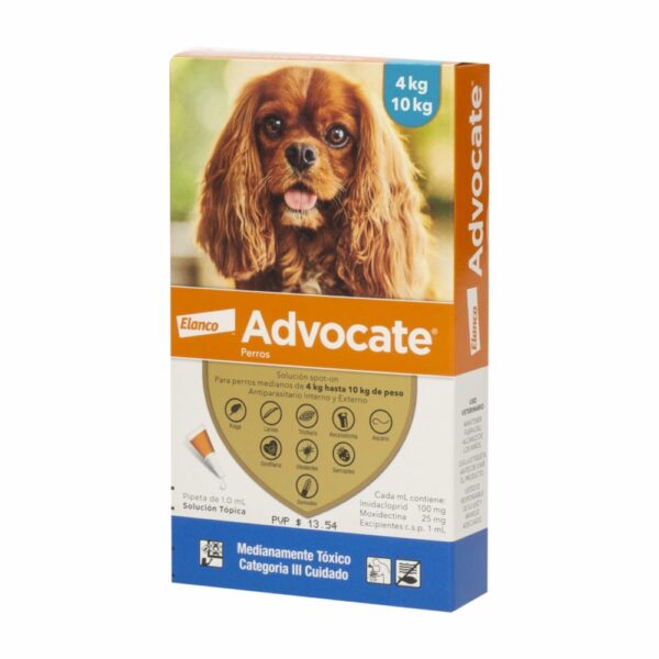 Pipeta Antiparasitario Para Perros De 4-10Kg ADVOCATE 1 ML - Imagen 2