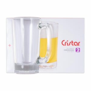 Set De Jarros Cervecero Dakota 2 X 638 Ml CRISTAR 0210CL