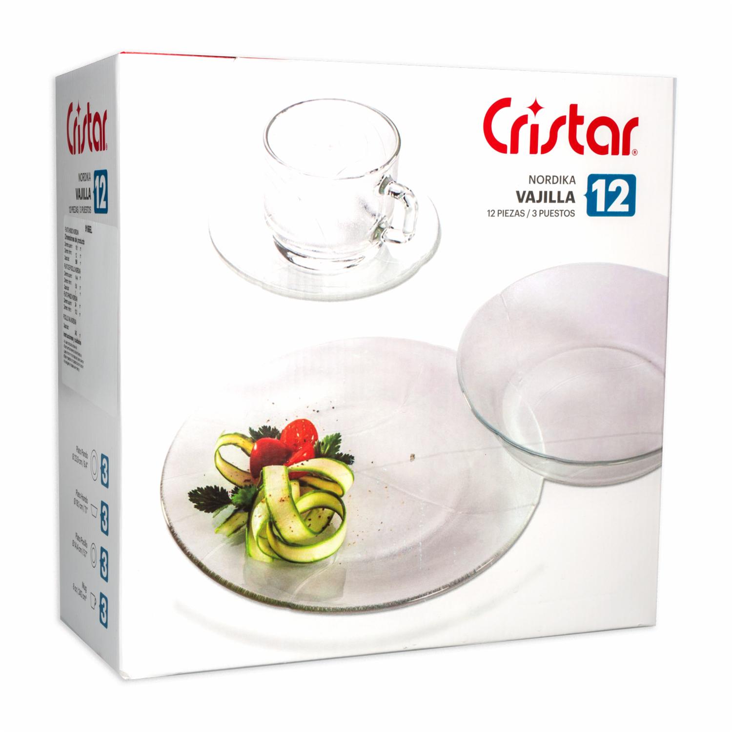 Vajilla 16 Piezas Redonda CRISTAR Nordika Megamaxi