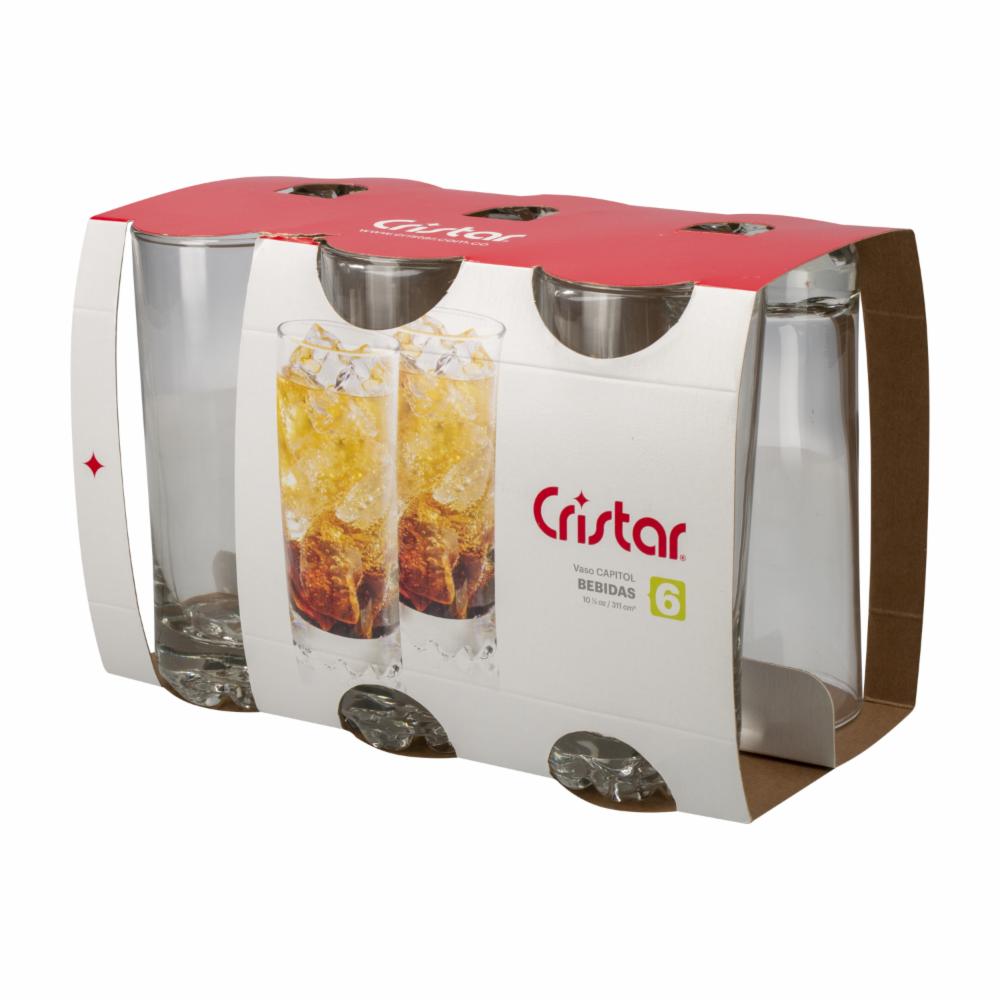 Set De Vasos Capitol Bebidas 6X311 Ml CRISTAR 0422CL - Imagen 2