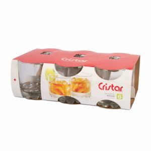 Set De Vasos Capitol Rocks 6X272 Ml CRISTAR 0445CL