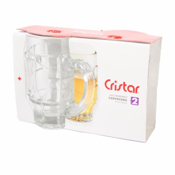 Set De Jarros Cerveceros Hamburgo 2x525 Ml CRISTAR 0314CL